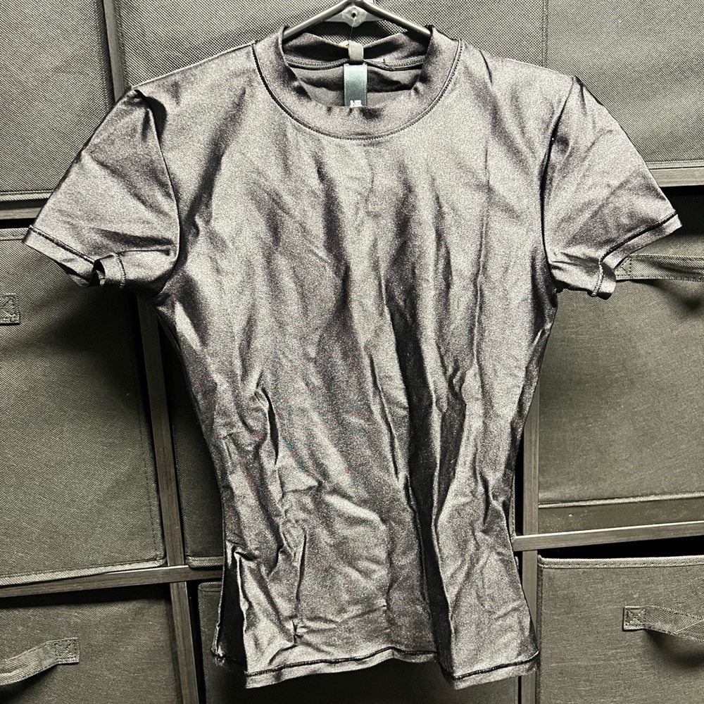 SKIMS Metallic Gray Women's Top